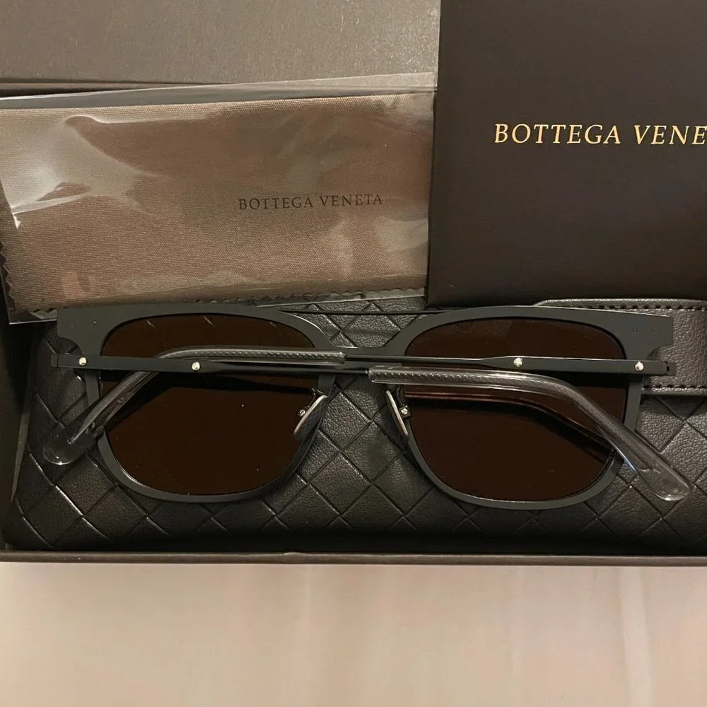 NEW Bottega Veneta BV0095SA Acetate Titanium Sunglasses